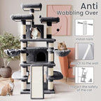 SHA CERLIN 68 Inches Multi-Level Large Cat Tree - Image 7