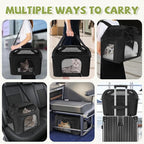 Premium Cat Carrier for Pets Up to 20 Lbs, Cat Travel Bag Soft-Sided Backpack - Image 3