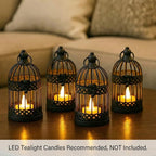 VELA LANTERNS 6" Birdcage Decor Candle Holder Lantern Decorative Table - Image 9