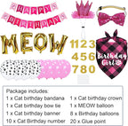 Cat Birthday Party Supplies, Cat Birthday Hat Crown - Image 3