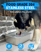 Automatic Dog Water Dispenser, 2 Gallons 304 Stainless Steel Dog Water Bowl - Image 5