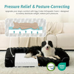 Faux Fur Orthopedic Dog Bed, Extra Large Dog Bed, Supportive Foam Pet Sofa - Image 2