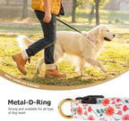 Cotton Handmade Dog Collar Cute and Distinctive Patterns Red and White Flower - Image 6