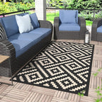 GENIMO Outdoor Rug 3'x5' Waterproof, Reversible Camping Mat, Plastic Straw Rugs by GENIMO