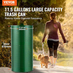 VEVOR Dog Poop Trash Can With 50 Liner Bags, 11.5 Gallons Outdoor Waste Bin - Image 2