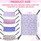 8 Pcs Reversible Cat Hammock Plush Ferret Hammock Hanging Bed - Image 2