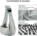 PETLOFT Reversible Small Dog Cat Sling Carrier, Adjustable Hands Free Cross - Image 3
