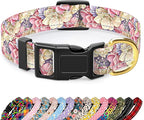 Reflective Dog Collar for Small Dogs, Cute Flower Theme Adjustable Heavy-Duty by TMOODEL