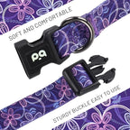 QQPETS Adjustable Soft Dog Collar: Print Flower Pink Multicolor Cute Patterns - Image 3