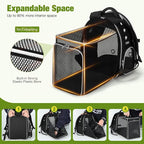 Lekereise Cat Backpack Carrier, Expandable Large Space Cat Bubble Backpack - Image 5
