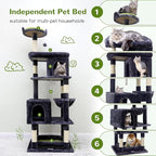 Globlazer Heavy Duty Cat Trees for Large Cats, Sturdy 72in Maine Coon Cat Tree - Image 2