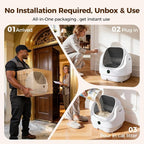 Open Top Automatic Litter Box, Odor Control, Ready to Use, Self Cleaning Litter - Image 7
