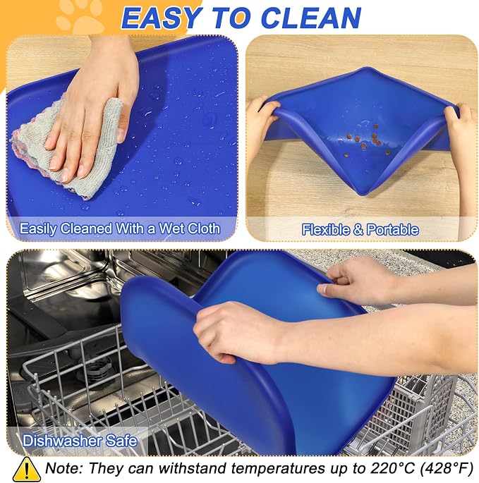 Silicone Pet Feeding Mat with Raised Edge - Image 6