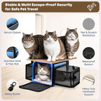 Top and 2 Sides Expandable Cat Carrier 18x11x11, TSA Airline Approved Dog - Image 5