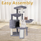 Xin Three Layer Cat Tree with Cat Condo and Two Hammocks - Image 4