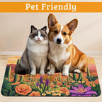 Pet Feeding Mat, Cactus Absorbent Dog Cat Food Mat Desert Dog Mat - Image 2