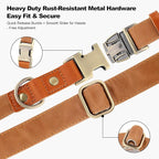 Plutus Pet Genuine Leather & Hemp Dog Collar – Adjustable Heavy Duty Pet Collar - Image 5