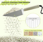 Metal Cat Litter Scooper with Holder, Stainless Steel Metal Litter Scoop - Image 4