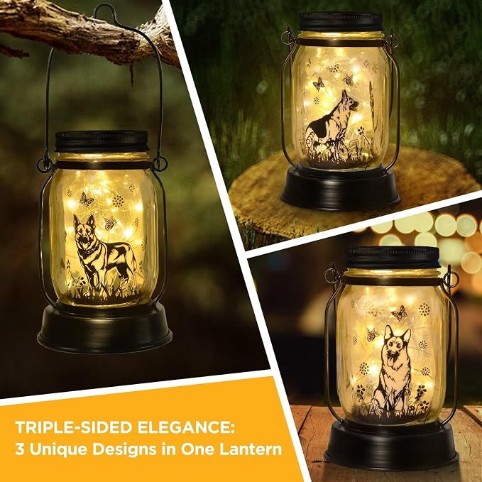 German Shepherd Gifts for Women/Men, German Shepherd Solar Lanterns Dog Mom - Image 2