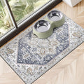 Dog Food Mats for Floors, Absorbent Dog Bowl Mat for Food and Water Dispenser by Cuslnox