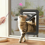LIBBEPET Cat Door for Screen Door, Lockable Cat Screen Door for Cats & Small by LIBBEPET