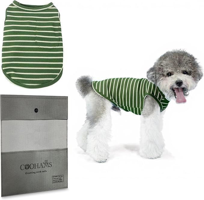 Dog Clothes, Stripe Dogs Shirts by COOHAMS
