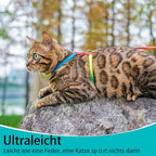 PUPTECK Adjustable Cat Harness and Leash Set Escape Proof Kitten Strap Collar - Image 3