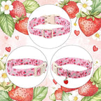Strawberry Bow Dog Collar for Small Dogs - Image 7