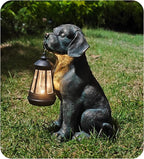 Solar Resin Dog Statue - Image 4