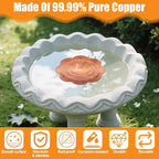 1P 4inches Bird Bath Purification Disk, 99.99% Pure Copper Bird Bath Disc Safe - Image 3