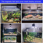 Magnetic Aquarium lid Fish Tank Hood top Cover Anti-Jumping net Cover mesh to - Image 6