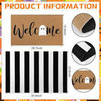 Tinideya 2 Pcs Door Mat Welcome Non Slip Coir Mats Floor Layering Doormats - Image 3