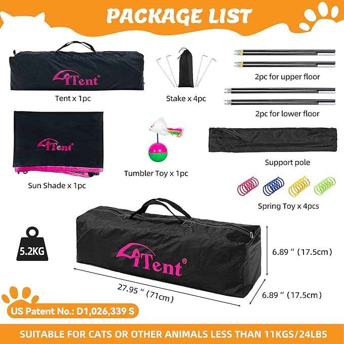 Pop Up Catio Cat Enclosure for Indoor and Outdoor - Image 6
