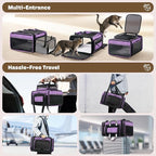 Top and 2 Sides Expandable Cat Carrier 18x13.5x9.5, TSA Airline Approved Dog - Image 6