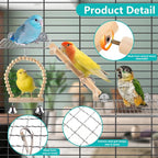 4Pcs Bird Perches Toys, Stainless Steel Perch Platform, Natural Wood Parrot - Image 3