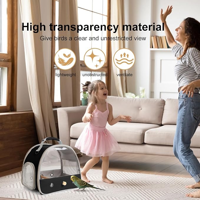 Bird Travel Carrier, Portable Small Bird Parrot Parakeet Carrier - Image 5
