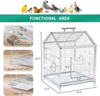 20.5 inch Small Bird Cage, Parrot Cage, Portable Bird Carrier, Travel Carrier - Image 2
