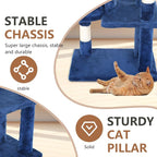 FDW | 36" Cat Tree Tower | Navy Blue | Multi-Level Indoor Activity Center - Image 6