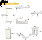NUNU LAB Wall Mounted Cat Climber Set, Scratcher Board and Hammock, Shelves - Image 5
