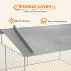 PawHut Outdoor Dog Kennel, Heavy Duty Dog Run Outdoor Fence - Image 4