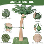 40'' Tall Cat Scratching Post Cat Tree, Curved Design Cat Scratcher Post - Image 2
