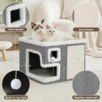 Cat Houses for Indoor Cats, Covered Cave Bed - Image 2