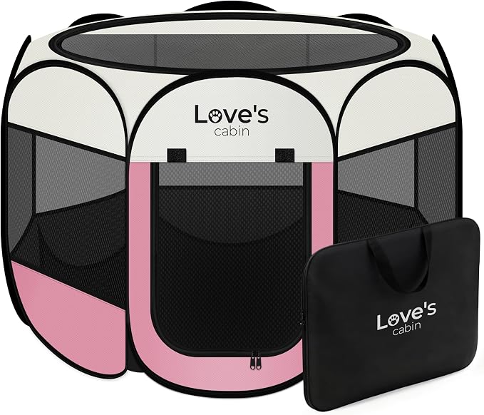 Love's cabin Pet Puppy Dog Playpen, Medium Dog Tent Crates Cage Indoor/Outdoor by Lovescabin