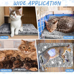 VitalCozy 2 Pack Self Warming Cat Mat Self Heating Pad Bed Reversible Machine - Image 5