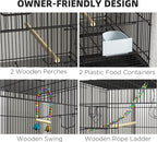 PawHut Double Stackable Bird Cage - Image 5