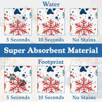 Chirstmas Snowflake Paw Pet Food Mat - Image 3