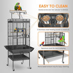SUPER DEAL PRO 61-inch 2in1 Large Bird Cage - Image 5