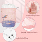 Bird Cage Seed Catcher, 45-90'' Adjustable Bird Cage Cover, Universal Nylon - Image 3