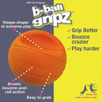 Nylabone Power Play Gripz Felt Basketball Rubber Fetch Toy, Squeaky Ball - Image 2