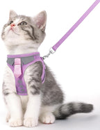 Cat Harness and Leash Set for Walking Escape Proof, Soft Adjustable Kitten by NCMAMA